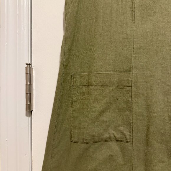 Women’s Maxi Button Up Linen Dress- 18 - Picture 3 of 5